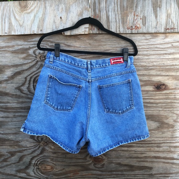 Halston Jeanswear denim shorts size 12 high waist - Picture 2 of 6